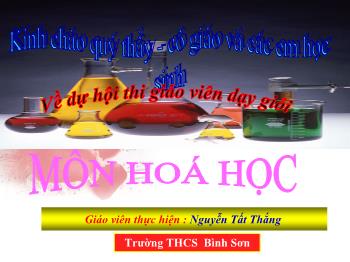 Bài giảng Phương trình hóa học (tiết 38)