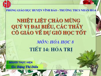 Bài giảng Tiết 14: Hóa trị (tiết 5)