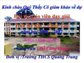 Bài giảng Tiết 18 - Bài 13: Phản ứng hóa học (tiết 12)