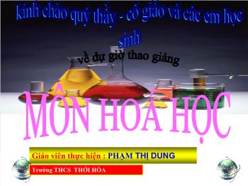 Bài giảng Tiết 18: Phản ứng hoá học (tiết 19)