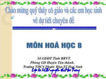 Bài giảng Tiết 22 - Bài 16: Phương trình hoá học (tiết 29)