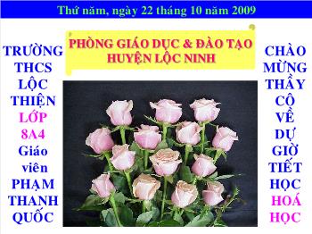 Bài giảng Tiết 22 - Bài 16: Sự biến đổi chất