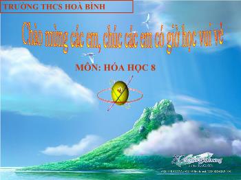 Bài giảng Tiết 23 - Bài 16: Phương trình hóa học (tiết 1)