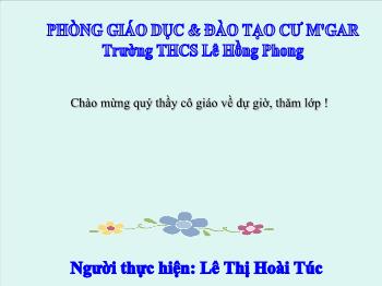 Bài giảng Tiết 23 - Bài 16: Phương trình hóa học