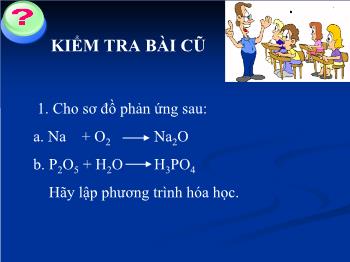 Bài giảng Tiết 23: Phương trình hóa học (tiếp)