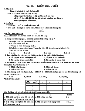 Bài giảng Tiet 25 : Kiểm tra 1 tiết (tiếp)