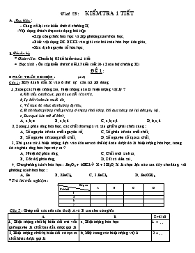 Bài giảng Tiết 25 : Kiểm tra 1 tiết