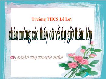 Bài giảng Tiết 26 – Bài 18: Mol (tiết 30)