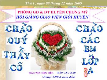 Bài giảng Tiết 29 - Bài 20: Tỉ khối của chất khí (tiết 14)