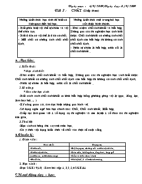 Bài giảng Tiết 3 : Chất (tiếp theo)