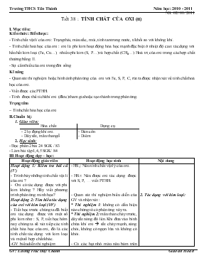 Bài giảng Tiết 38 : Tính chất của oxi (tiếp theo)