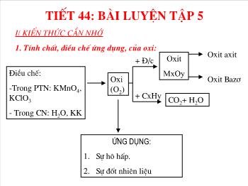 Bài giảng Tiết 44: Bài luyện tập 5 (tiết 1)