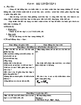 Bài giảng Tiết 44 : Bài luyện tập 5 (tiết 2)