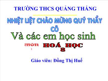 Bài giảng Tiết 49: Phản ứng oxi hoá - Khử (tiết 28)