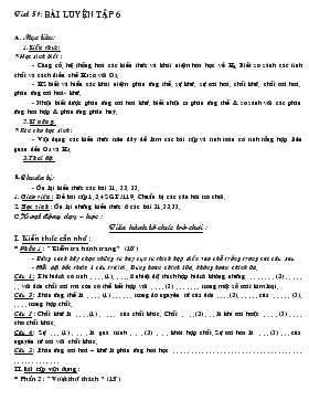 Bài giảng Tiết 51: Bài luyện tập 6 (tiết 7)