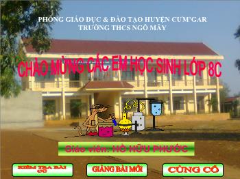 Bài giảng Tiết 54: Nước (tiết 8)