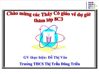 Bài giảng Tiết 56 - Bài 36: Nước (tiết 2)