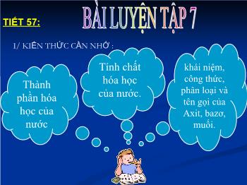 Bài giảng Tiết 57: Bài luyện tập 7