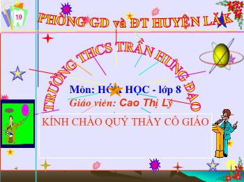 Bài giảng Tiết 60 - Bài 40: Dung dịch (tiếp theo)