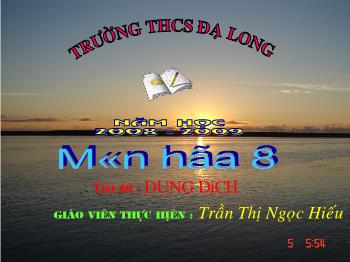 Bài giảng Tiết 60 : Dung dịch (tiết 10)