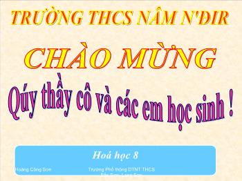 Bài giảng Tuần 12 - Tiết 23: Phương trình hóa học (tiếp theo)