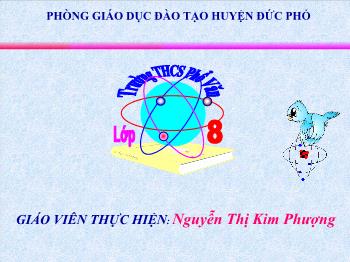 Bài giảng Tuần 12 - Tiết 23: Phương trình hóa học