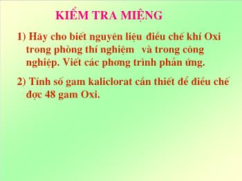 Bài giảng Tiết 42: Không khí- Sự cháy (tiết 9)