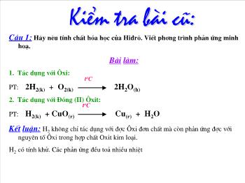 Bài giảng Tiết 49 - Bài 32: Phản ứng ôxi hoá - Khử (tiết 53)