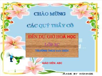 Bài giảng Tiết 49: Điều chế khí hiđro phản ứng thế (tiết 2)