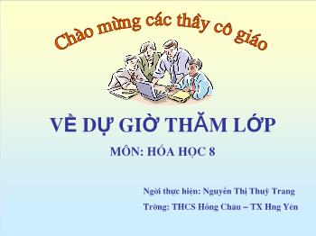 Bài giảng Tiết 50: Điều chế khí hiđro–phản ứng thế