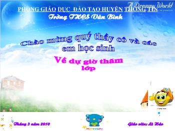 Bài giảng Tiết 54: Nước (tiết 25)