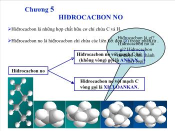 Bài giảng Hóa học 11 - Chương 5: Hiđrocacbon no