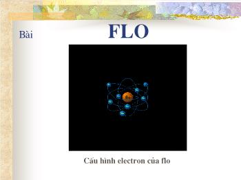 Bài giảng Hóa học - Bài: Flo
