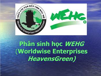 Bài giảng môn Sinh học - Phân sinh học wehg (worldwise enterprises heavensgreen)