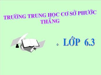 Bài giảng Sinh học - Tiết 23: Ước và bội