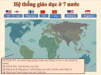 Hệ thống giáo dục ở 7 nước