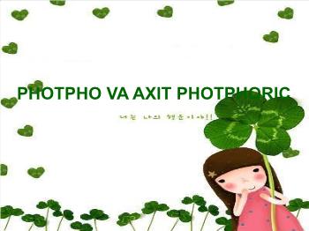 Photpho va axit photphoric