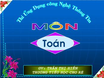 Toán - Phép trừ trong phạm vi 3