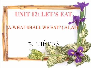 Bài giảng môn Anh văn - Unit 12: Let’s eat