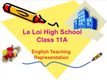 Bài giảng môn Anh văn - Unit 5: (Cont.) - Lesson 5: Language focus