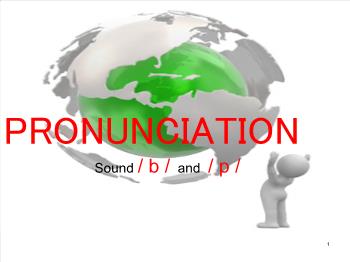 Bài giảng Tiếng Anh - Pronunciation