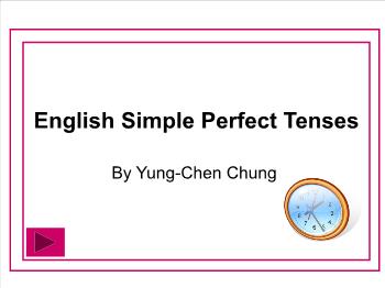 English simple perfect tenses