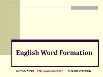 English word formation