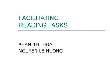 Facilitating reading tasks