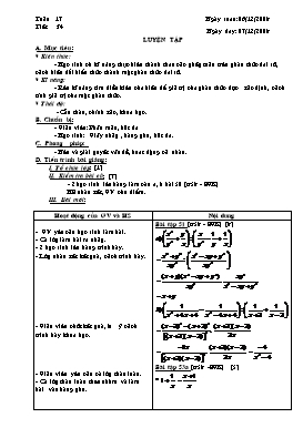 Giáo án môn Toán - Tiết 34: Luyện tập