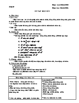 Giáo án môn Toán - Tiết 36: Ôn tập học kì I