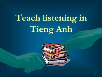 Principles behind the teaching of listening