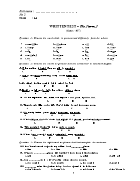 Written test – No 2 term 2