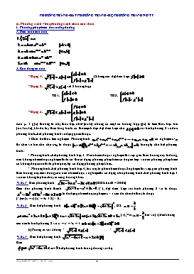 Chuyên đề Phương trình - Bất phương trình - Hệ phương trình vô tỷ