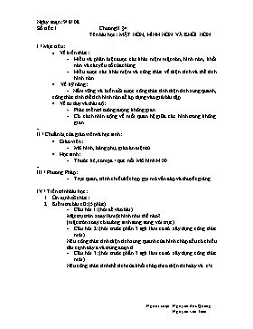 Giáo án Hình học 12 - Chương II - §4: Mặt nón, hình nón và khối nón